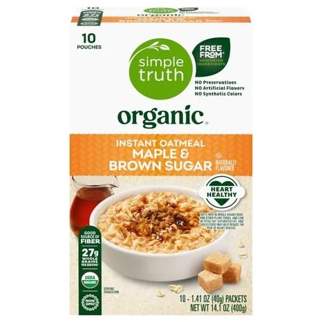 Avena Instantánea Sabor Maple y Azúcar Moreno, Grano Entero, 14.1 oz