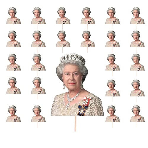 libelyef Jubiläumstortendeko 2022,Queen's Platinums Jubilee 70th Anniversary Cake Toppers - Kuchendekorationen & Cupcake-Topper Partydekorationen, Jubiläumsdekorationen 2022 Cover