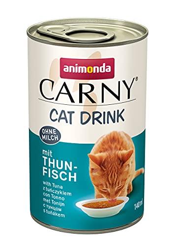 animonda Carny Drink Katzensnack Drink mit Thunfisch (24 x 140ml), Katzensuppe, Katzensnack ohne Milch, Getreide ohne Zucker