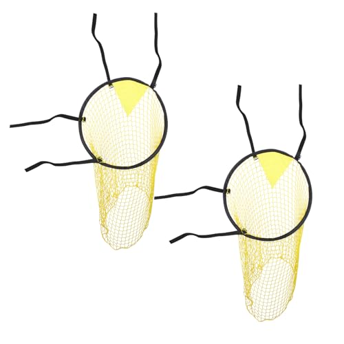 KVMORZE 2 Pcs Soccer Top Bins, Soccer Targets for Goals Training, Soccer Ball Target with Highlighted, Soccer Goal Target Nets for Shooting Accuracy Training, Practice Equipment Trainer Gifts (Yellow)