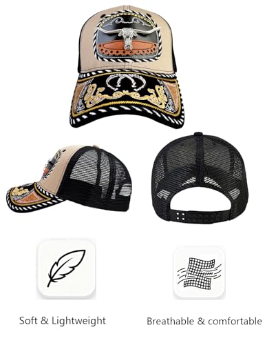 Image of TOPACC Western Trucker Hat for Men Women Cowboy Country Hat Snapback Cap