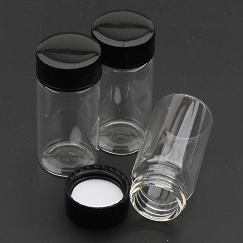 Jiuwu 20Ml (0.6 Oz) Clear Glass Vials Liquid Sample Glass Bottles Screwcap Lab Capacity Container Pack Of 20 #TOP3