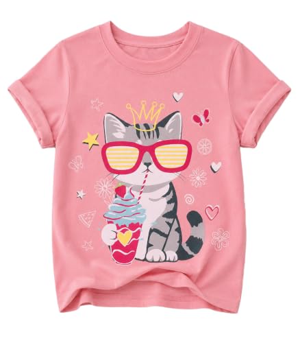 Image of Toddler Girls T-Shirt Short Sleeve Cartoon Graphic Tee 2-6T