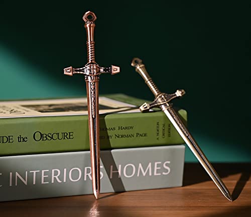 Hdmbigmi 2 Pieces Metal King's Guard Knight Sword Letter Opener (Mulicolor) #TOP4