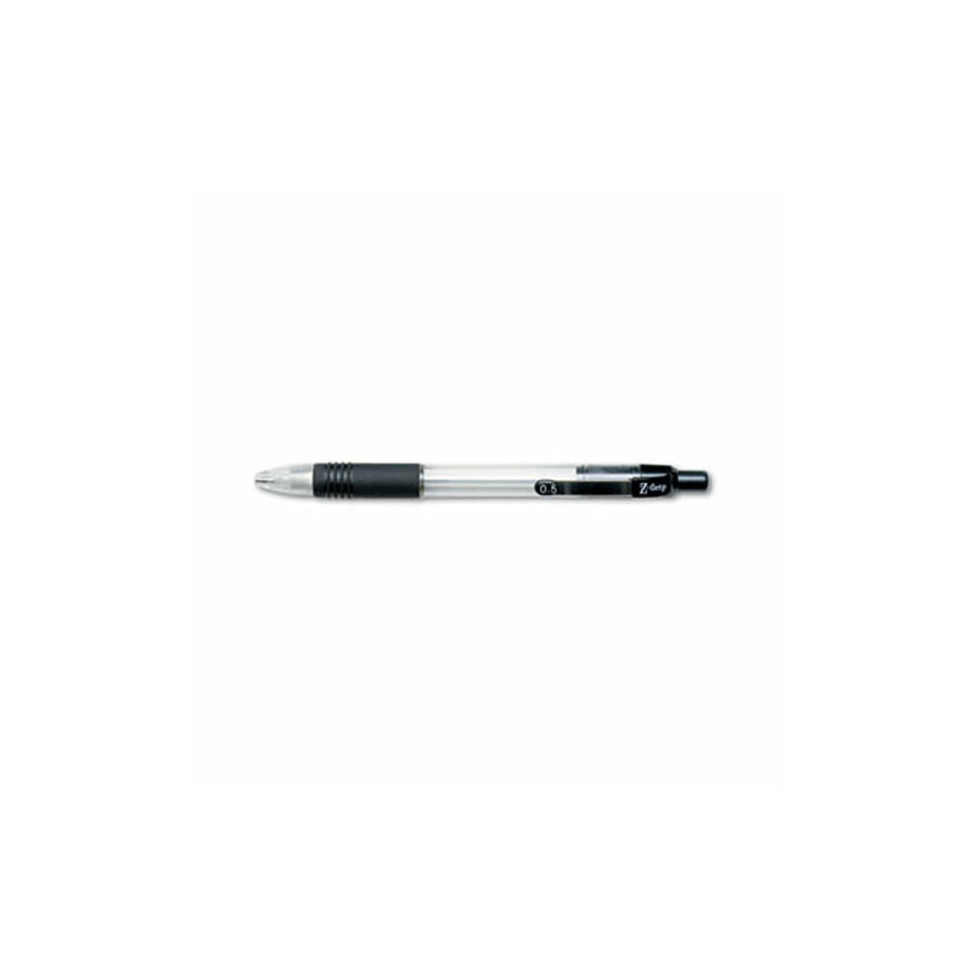Zebra Z-Grip Mechanical Pencil, 0.5 Mm, Hb (#2.5), Black Lead, Clear/Black Grip Barrel, Dozen