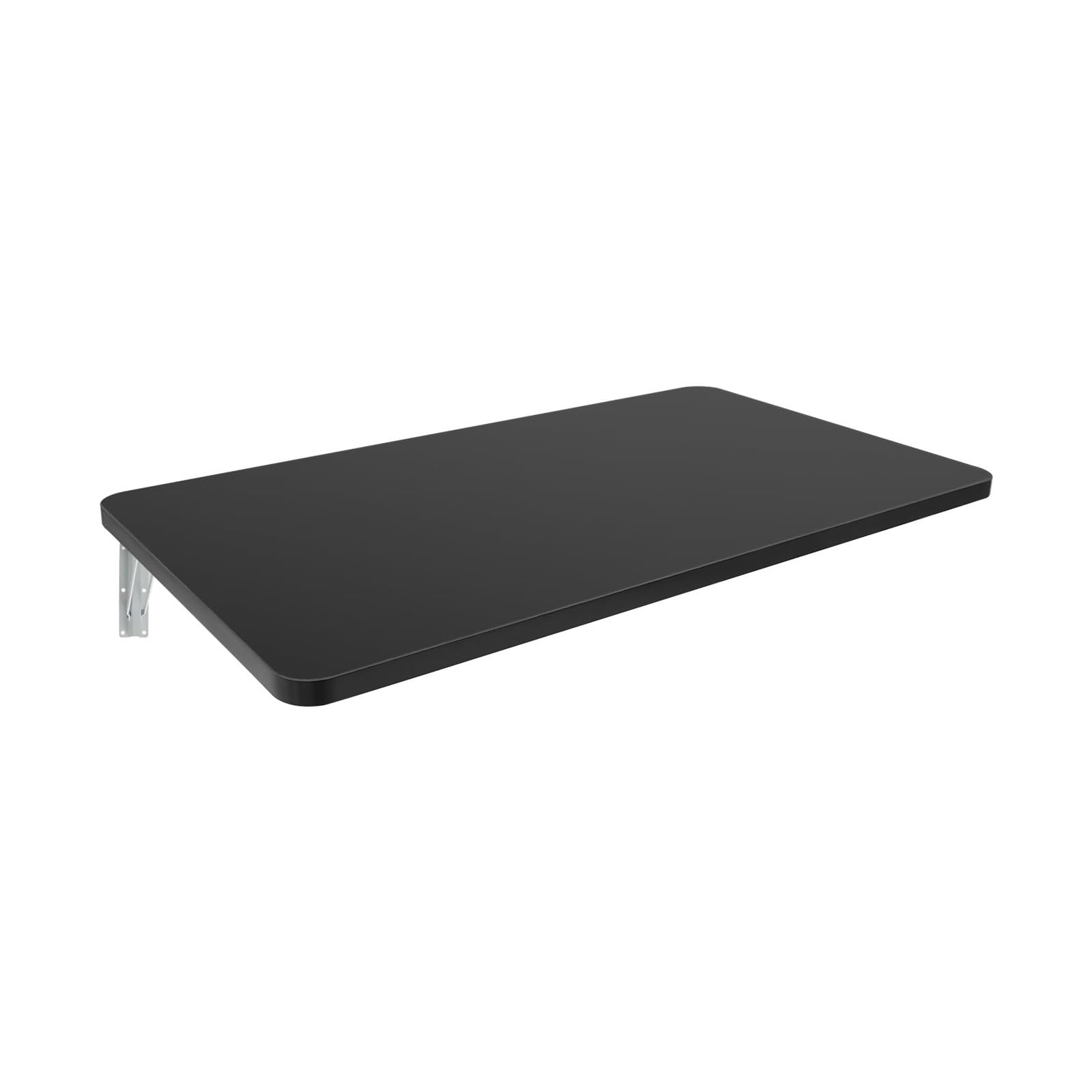 GJZQDKX Wall-Mounted Folding Table – Space-Saving Work Desk for Garage, Home, Office, Kitchen, Laundry Room, Bar, Dining Room (Black, 39.37x7.87in)