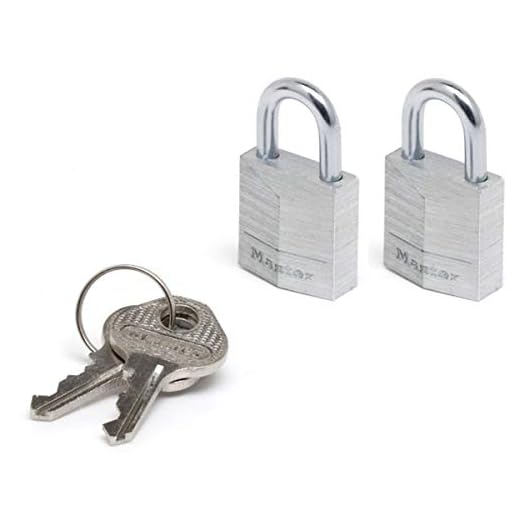 Master Lock Cadenas 20 mm pour bagage, valise, sac à dos avec serrure à clé Lot de 2