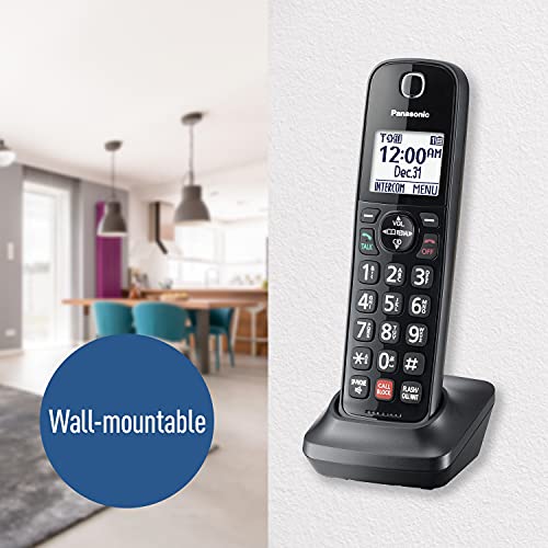 Image of Panasonic Cordless Phone Extension Handset Accessory to Connect to Expandable Base Station - KX-TGFA85B (Black)