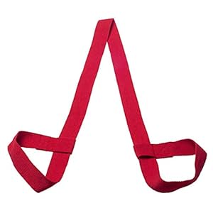ECOSWAY Verstellbar Yogamatte Band Matte Riemen Träger Schulter Gürtel Training Sports Fitness – Rot