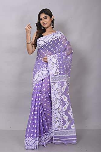 Image of OISHANI SAREE GHOR Women's Traditional Bengal Cotton Silk Soft Jamdani Sarees