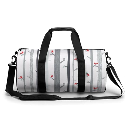 Sac de sport gym oiseaux arbre sac de voyage week-end duffel bag