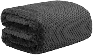 Dreamscene Large Luxury Waffle Honeycomb Mink Soft Warm Throw Over Sofa Bed Blanket - 200 x 240cm, Duck Egg, Duck Egg Blue