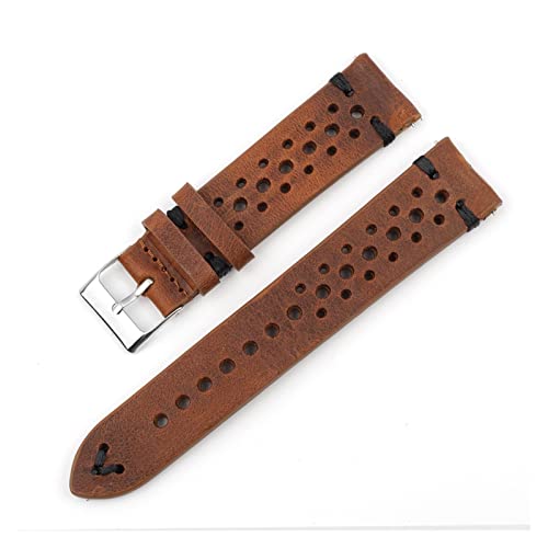 Correas de reloj de cuero legítimo con estilo elegante para hombre