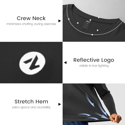 Nepest Mens Athletic Running Dry Fit T-Shirts Workout Gym Short Sleeve Crewneck UPF 50+ UV Sun Protection Active Tee4