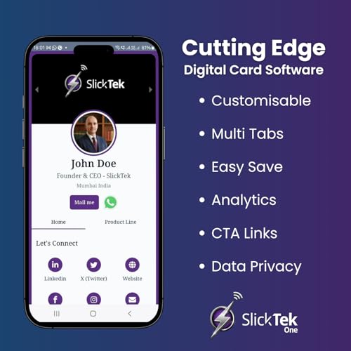 Image of One NFC Digital Business Card I Zip-Tap Antimetal NFC Sticker I 1 Year Software Subscription I Design Concierge (Purple)