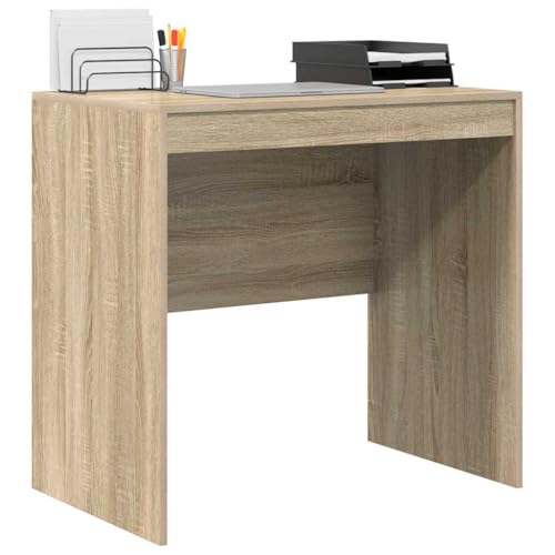 vidaXL Schreibtisch mit Schublade | Sonoma Eiche Holzwerkstoff Kompakt 80 X 50 76 cm Ideal für Zuhause & Büro Nutzung Modernes Möbel für kleine Räume und Erwachsene