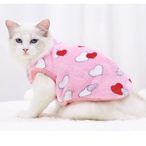 Aniac Bunny Clothes For Rabbits Warm Kitten Vest Fleece Xxxs Dog Shirt Cozy T-Shirt For Bunny Guinea Pig Ferret Puppy Mini Dog And Small Animals (Xs, Pink Heart) #TOP2
