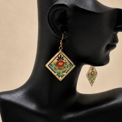 Image of Boho Chic Earrings Collection - Colorful Tassel, Chandeliers, Hoops & Huggies for Women