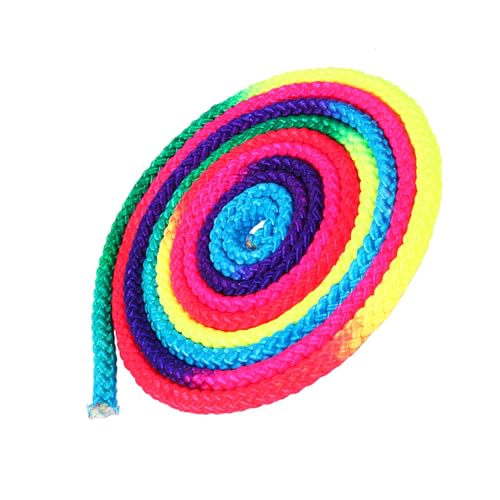 Rainbow Rhythmic Gymnastics Rope, Nylon, Competition Quality Rope for Artistic Gymnastics Training
