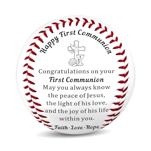 Cadeau de première communion de baseball souvenir religieux pour garçons et filles
