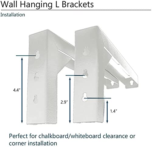 Image of SAVSOL Universal Projector Screen L Shaped Wall Hanger - 6 Inch Length, Adjustable, Comes with Hook and Screws