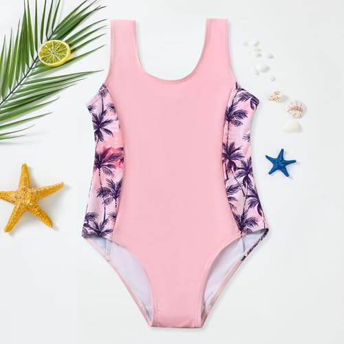 Image of DREAM BUS Toddler Girls One Piece Swimsuits with Boyshorts Little Girls Bathing Suit Summer Swimwear for 18M-6Y