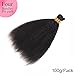 TOPBULK Kinky Straight Human Braiding Hair No Weft 100g (1Pack-4PCS) Wet and Wavy Bulk Human Hair For Boho Braids Yaki Straight For Micro Braiding (Kinky Straight, 18 Inch)