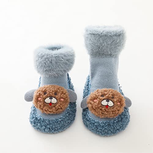 Kids Cute Fuzzy Slippers Socks Animal Cartoon Fluffy Warm Indoor House Shoes Toddler Girls Fall Winter Fleece Sneakers4