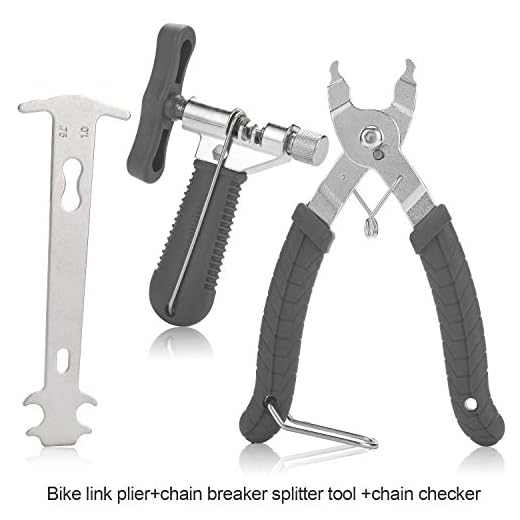 QKURT Ensemble d'outils de vélo(3pcs) Outil Dérive Chaîne Lien De Vélo Pince Vérificateur de chaîne Outil Parfait pour la réparation de vélo