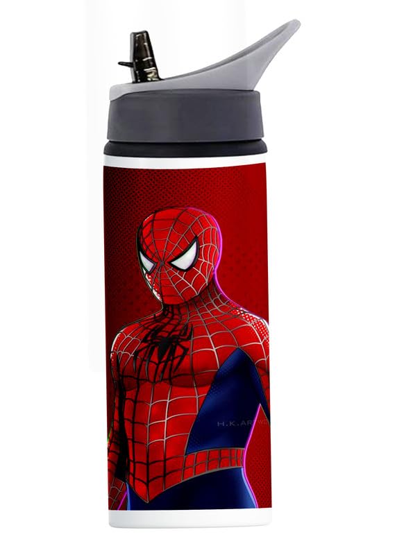 PrintWala Compatible Print With Spiderman Printed Bottle Spiderman ...