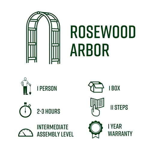Rosewood 47"W x 89"H Cedar Arbor