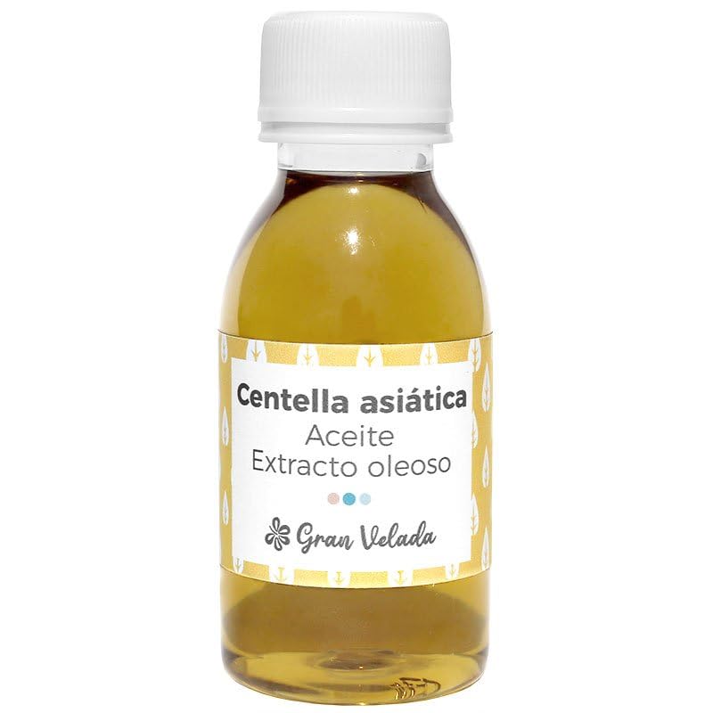 Aceite de Centella Asiática Orgánico | 100ml | Para Combatir Celulitis y Estrías | Potente Reafirmante y Antiedad | Ideal para Cosméticos Caseros