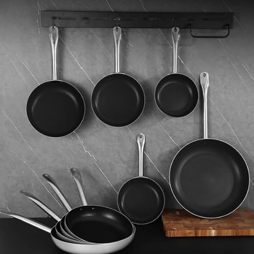 Wok de acero inoxidable 11.8 pulg con mango ergonómico miniatura 2