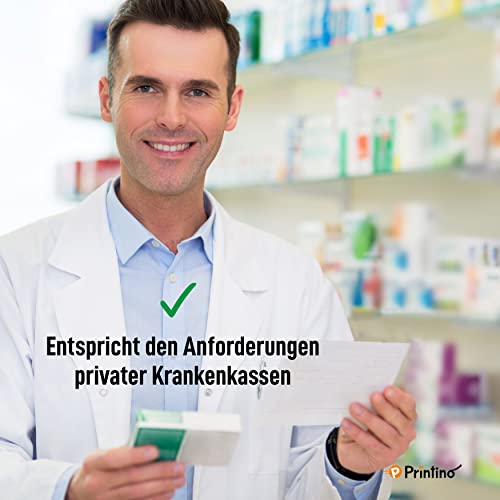 PRINTINO® | Privatrezepte blau für Ärzte und Heilpraktiker | 250 Blatt DIN A6 | Privatrezept Vordruck | Arzt Zubehör | blanko Rezept | ungeblockt | Vorlage für Arztempfehlung (Blau)