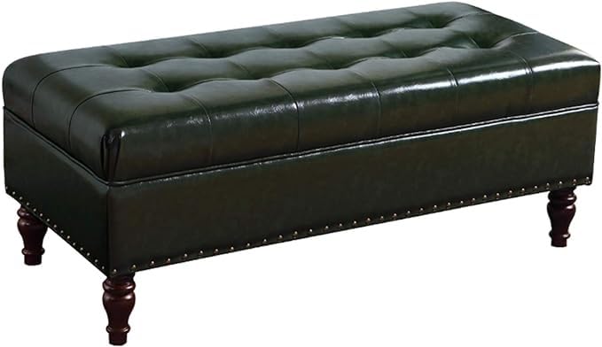Tabouret de rangement pour chambre à coucher et coffre de chevet en similicuir