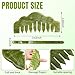 Geiserailie 2 Pieces Jade Combs Massage Stone Hair Gua Sha Scraping Scalp Comb Facial Massage Tool Multifunctional Handheld Head Tools Head Caring Therapy Mother's Day Gift(Plain Style)