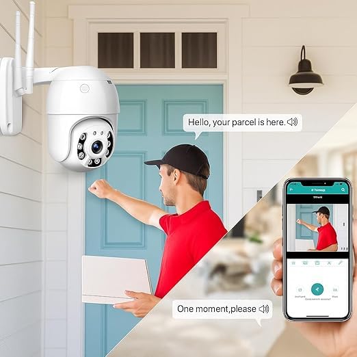 Image of 1080P Full HD WiFi Security Camera | Wireless CCTV with Two-Way Audio, Night Vision & Motion Detection for Home & Office (Wall Camera-01)