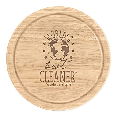 World's Best Cleaner Wooden Chopping Cheese Board Round 25cm