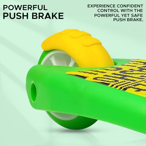 Image of NHR Smart Kick Scooter for Kids, 4 Adjustable Height Scooter, Foldable & Attractive PU Wheels with Rare Brakes for Kids Age Upto 2+ Years