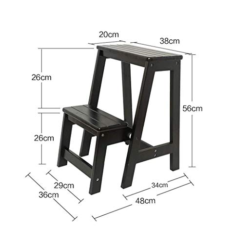 Taburete plegable de madera maciza con acabado premium de 64 cm de altura 3