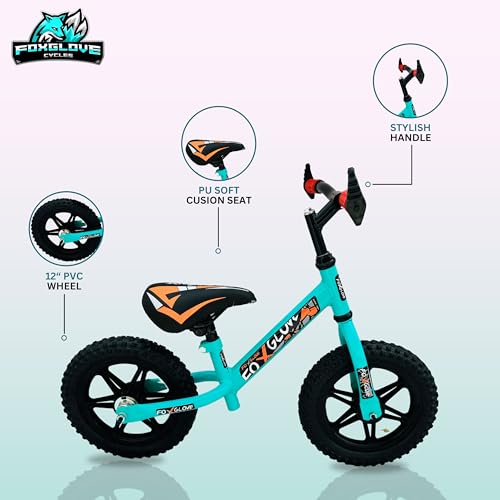 Image of FOXGLOVE 12T Balance Bicycle | Aqua Green | 12.235