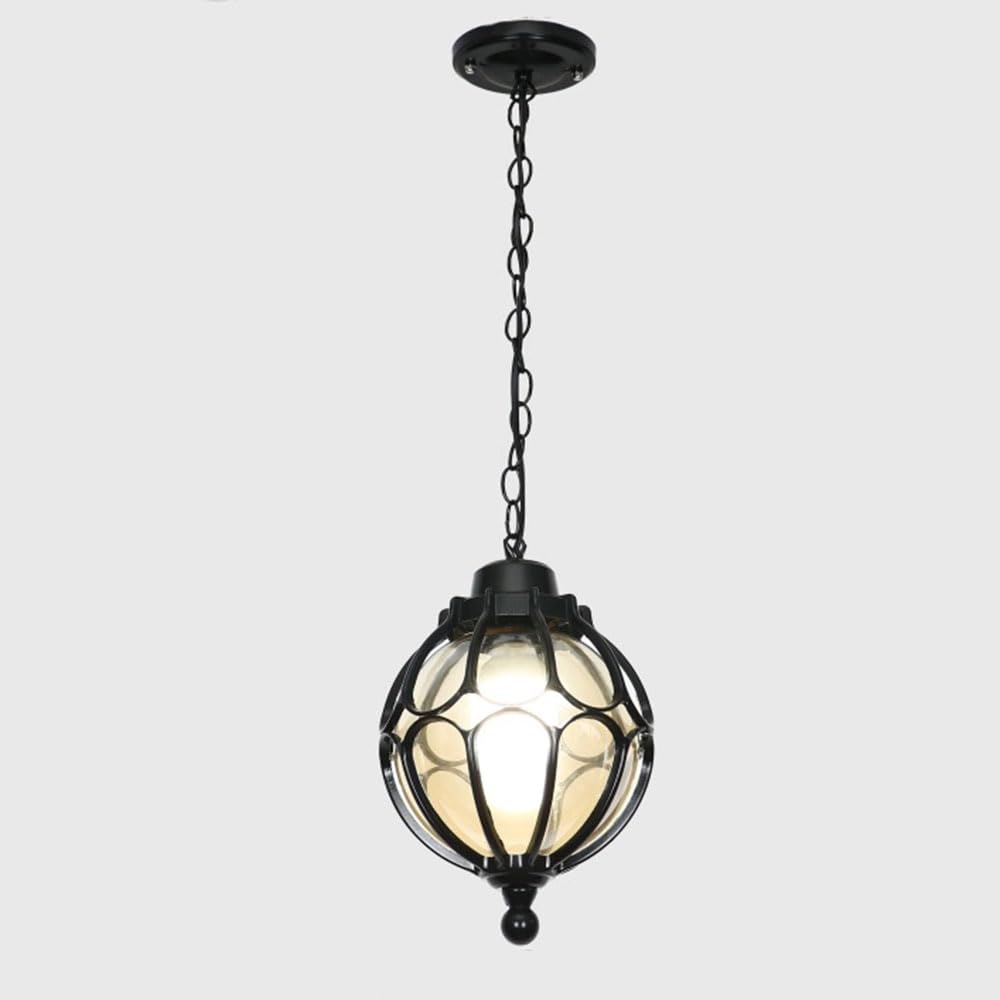 SYAXVOM European Style Aluminum Pendant Light for Villa Courtyard Waterproof Outdoor Chandelier with E27 Screw Ideal Porch Garden and Farmhouse Lighting