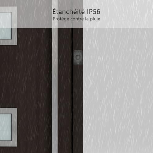 Sonnette de porte sans fil ELRO DB3000 avec deux récepteurs noirs à piles