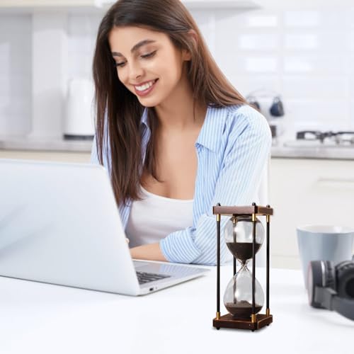 Reloj de arena creativo adorno elegante de vidrio para regalar en ocasiones de éxito profesional 5