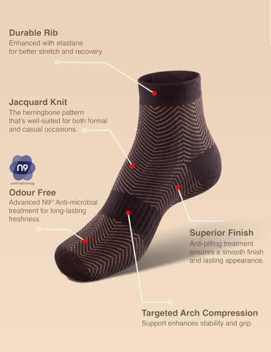 Image of Symbol Premium Men's Cotton Sports Socks Unisex | High Ankle Length | Odour-Free & Anti-bacterial | Cushioned Base | Available in Combo Packs