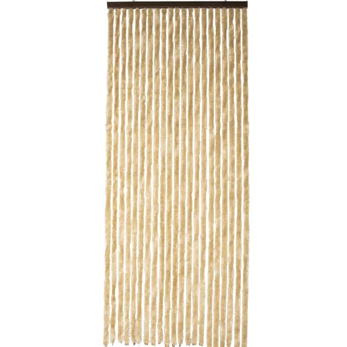 WERKA PRO Rideau Chenille Beige Uni - 90 x 220 cm - Protection Contre Insectes et Poussière -...