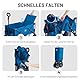 TIMBER RIDGE XXL Bollerwagen Faltbar Strand Handwagen mit Seitentasche Getränkehalter verstellbarem Griff, Gartenwagen Strandwagen für Alle Gelände, Draussen Camping Einkaufen, 100kg Belastbarkeit