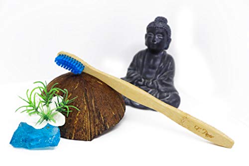 Spazzolini Bamboo Riciclabili 4pz Formato Famiglia Spazzolino Ecologico In Legno Di Bambù Puro Vegano Biodegradabile Senza Bpa + Omaggio Sbiancante Denti Al Carbone Attivo Confezione Sostenibile