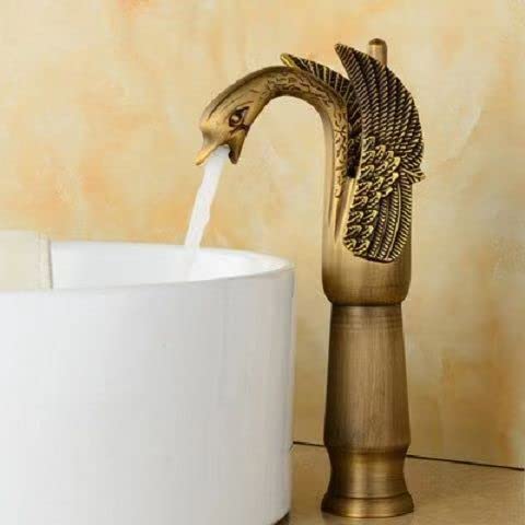 Aquieen Luxury Series Extended Body Hot & Cold Basin Mixer Basin Tap Bird (Antique Brass) (B0BSY6YCKQ) Amazon Price History, Amazon Price Tracker