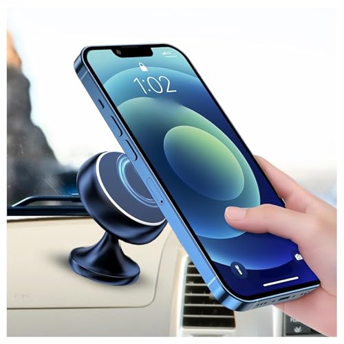 Image of Regor Magnetic Mobile Holder for Dashboard| Round Car Mount Stand with Strong Magnetic | 360 Adjustable Magnetic Cell Phone Holder | Compatible with All Smartphones iPhone Android - Black